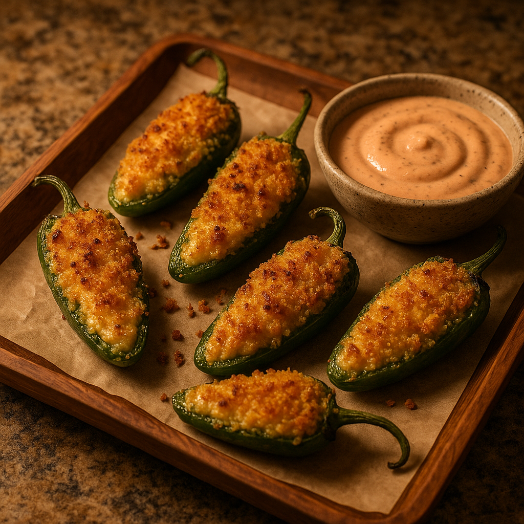 Smoky Jalapeño Poppers with Creamy Chipotle Dipping Sauce